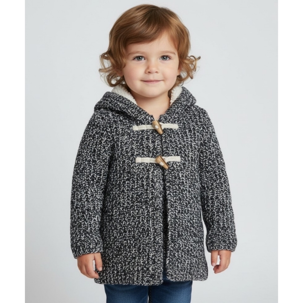 OshKosh Genuine Kids Toggle Hooded Sweater Black Size 3T